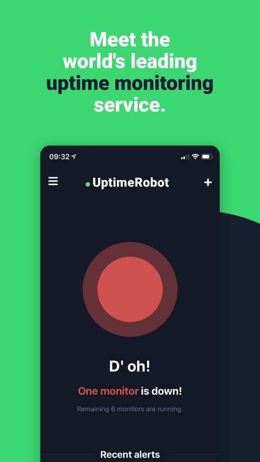 #1. UptimeRobot: Monitor anything! (iOS) By: itrinity