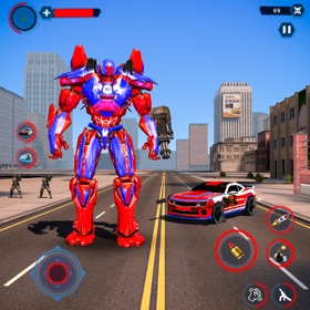 Police Bus Robot War Battle