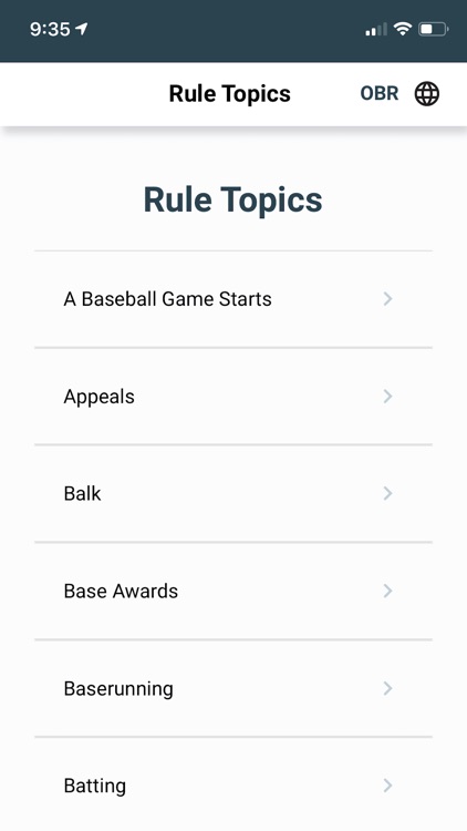 Baseball Rules