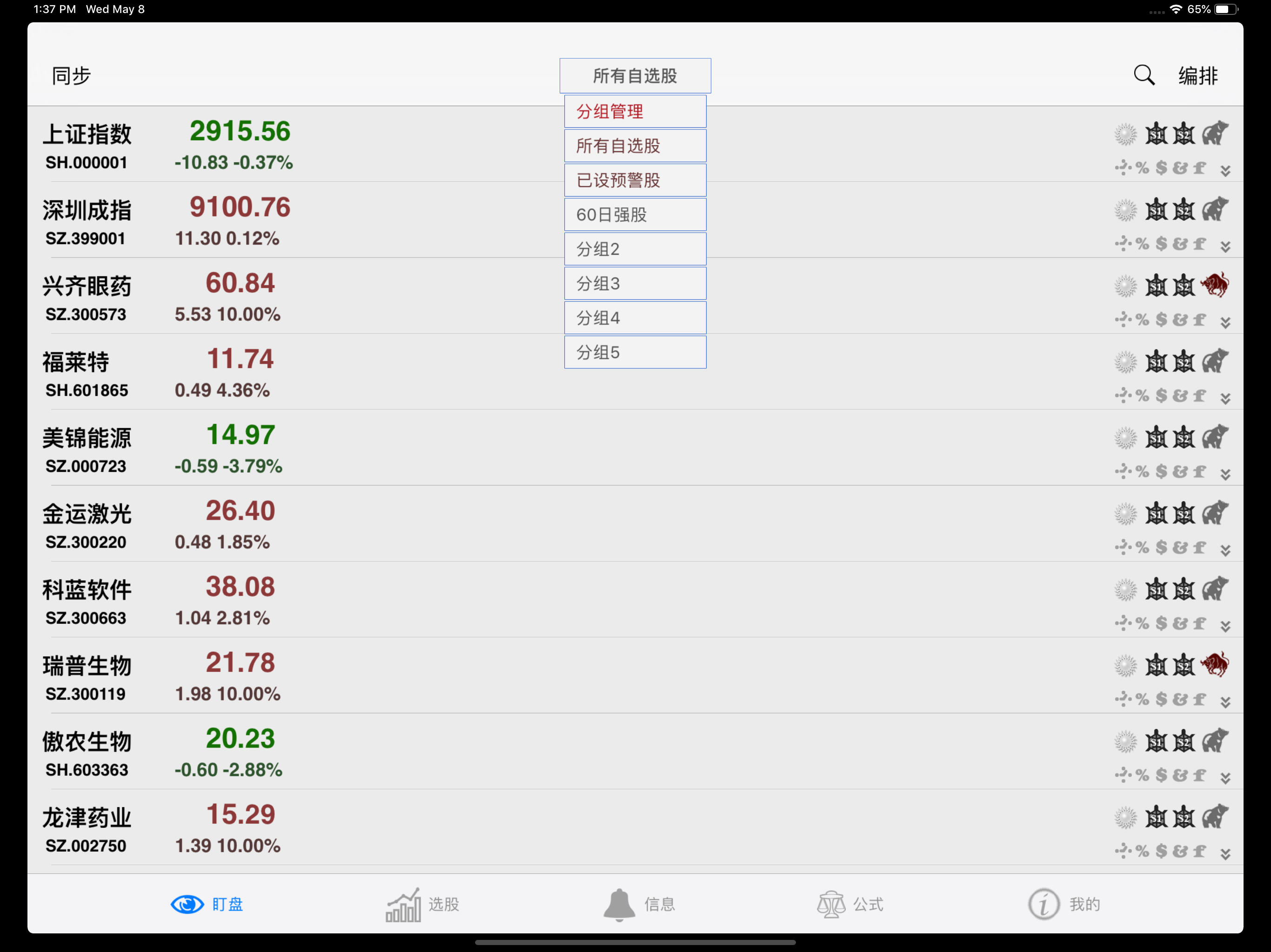 应红盯盘
