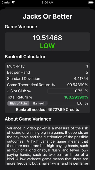 Video Poker Magician Screenshot