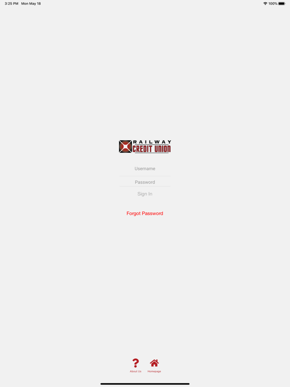Railway Credit Union iPad screenshot 1 - Finance app