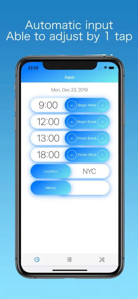 Auto Input Work Time-TimeTouch