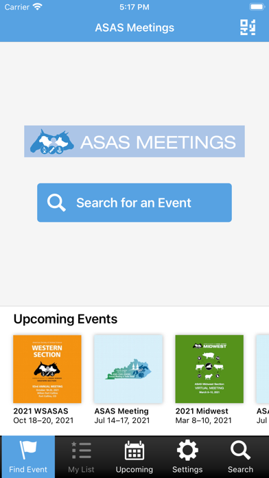 ASAS Meetings Screenshot