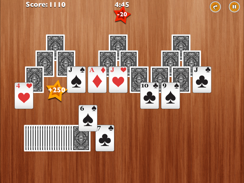 Tri-Peaks Solitaire official gameplay screenshot 2