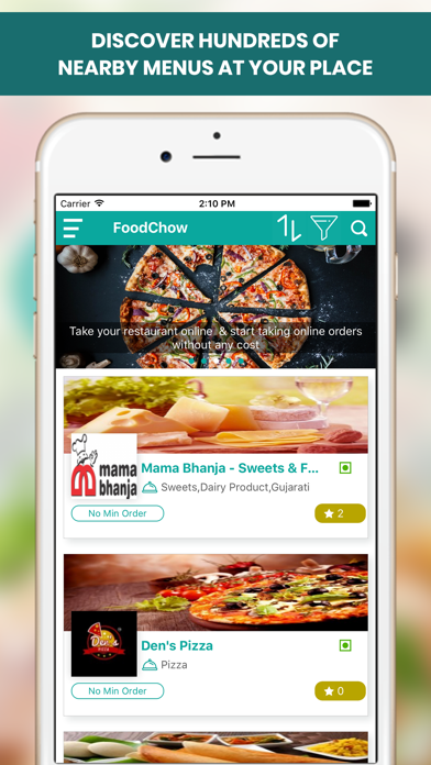 FoodChow-Online Food Ordering Screenshot