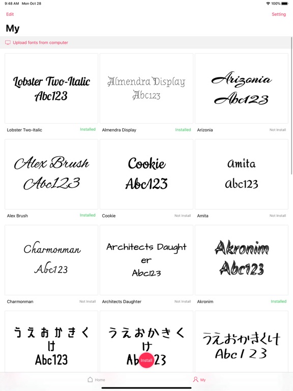 Screenshot #5 pour My Font - Font Installer