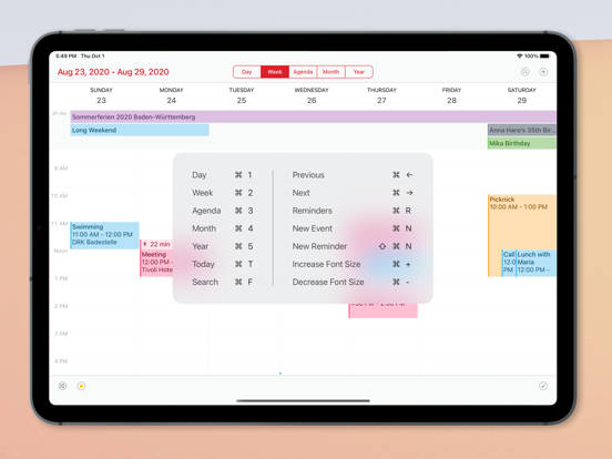 Calendar 366: Events & Tasks iPad screenshot 8 - Productivity app