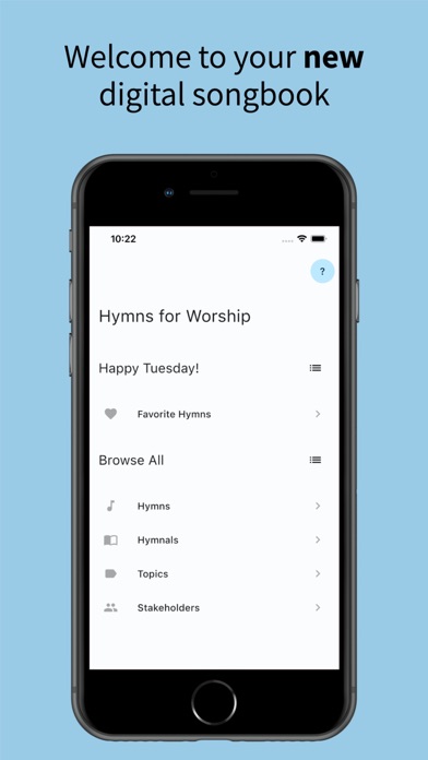 Hymns for Worship iPhone screenshot 5 - Music app