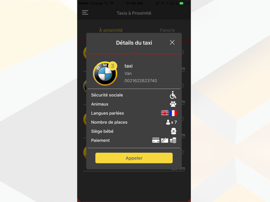 Screenshot #6 pour Taxi Proxi : Commander course