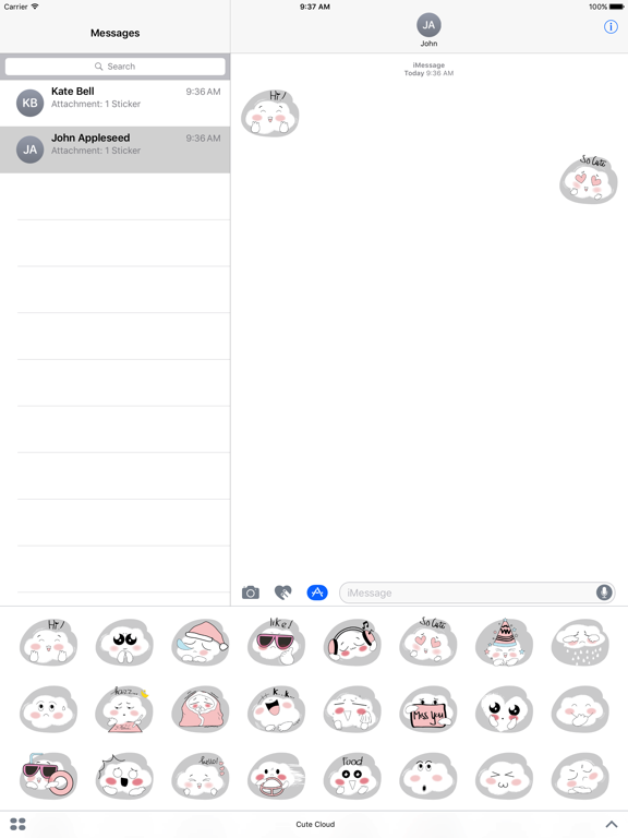 Screenshot #6 pour Cute Cloud Stickers