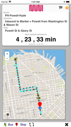 xtBus transit browser screenshot 1