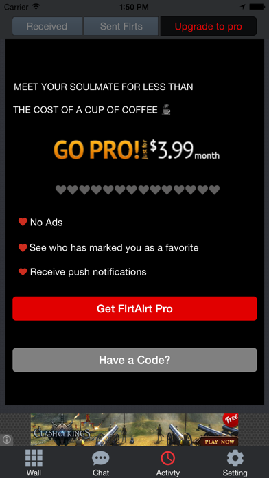 FlrtAlert screenshot