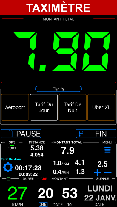 Screenshot #1 pour Taximètre. GPS taxi mètre.