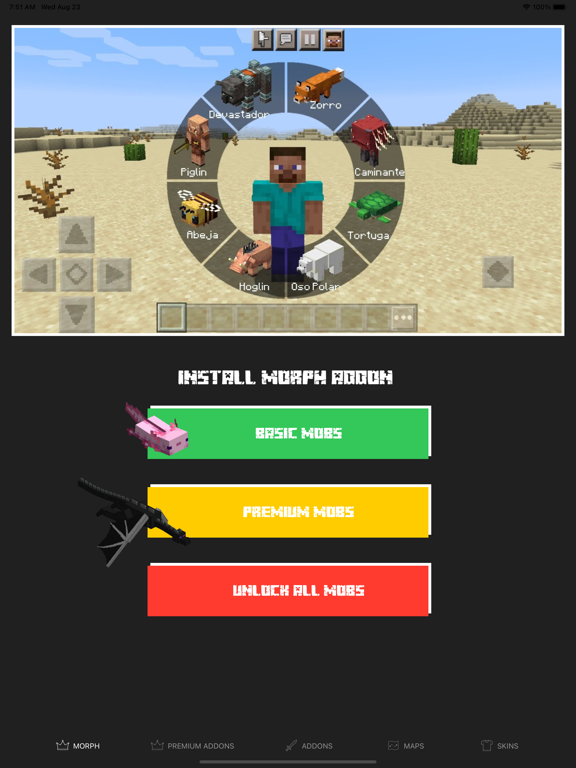 Screenshot #5 pour Morph Addons For Minecraft