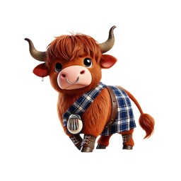 Highland Cow Kilt Stickers