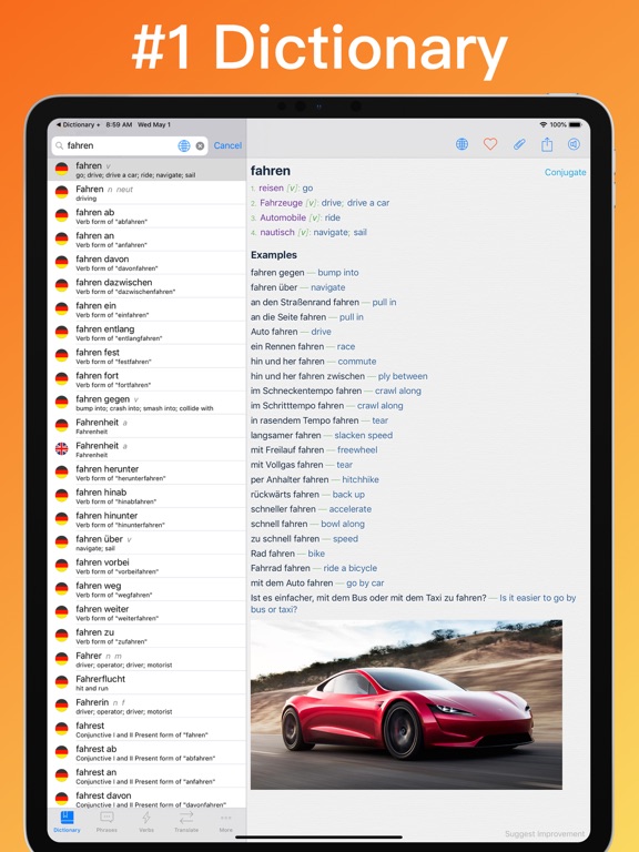 German Translator Dictionary + iPad screenshot
