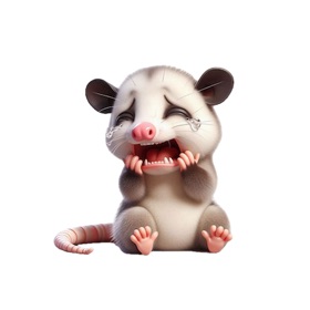 Crying Opossum Stickers