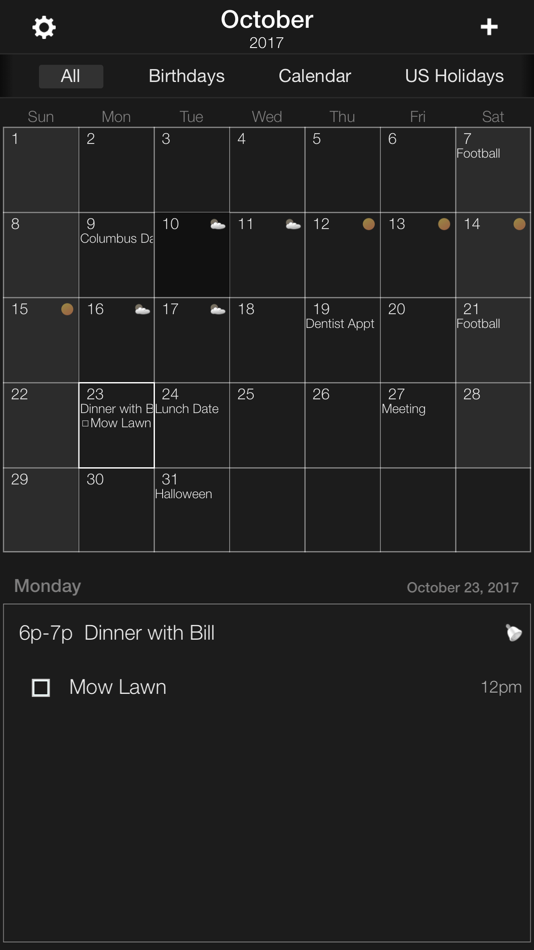 #1. The Grid - Calendar (iOS) 由: Birdsoft LLC