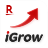 iGrow - 楽天証券の資産づくりアプリ 應用圖示，iPhone App Store 免费榜 第 15 名