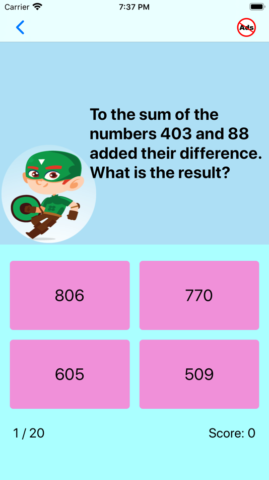 #10. Third Grade Math Quiz (iOS) Podle: Kalin M