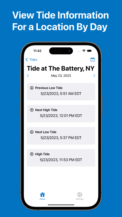 Screenshot 1 of Tides - high and low tide info App