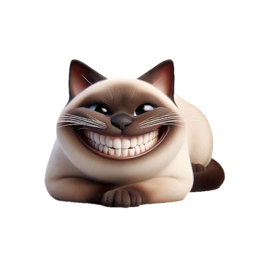 Happy Siamese Cat Stickers icon