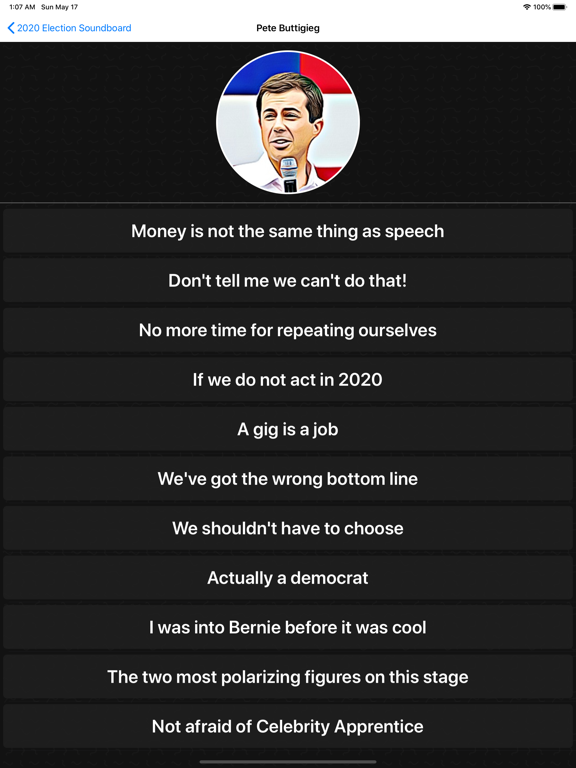 Election Soundboard iPad screenshot 7 - Entertainment app