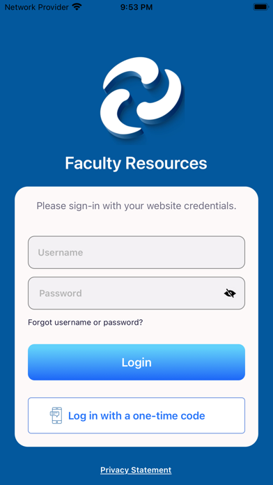Faculty Resources Screenshot