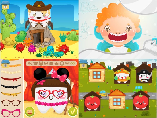 Funny Teeth kids dentist games iPad screenshot