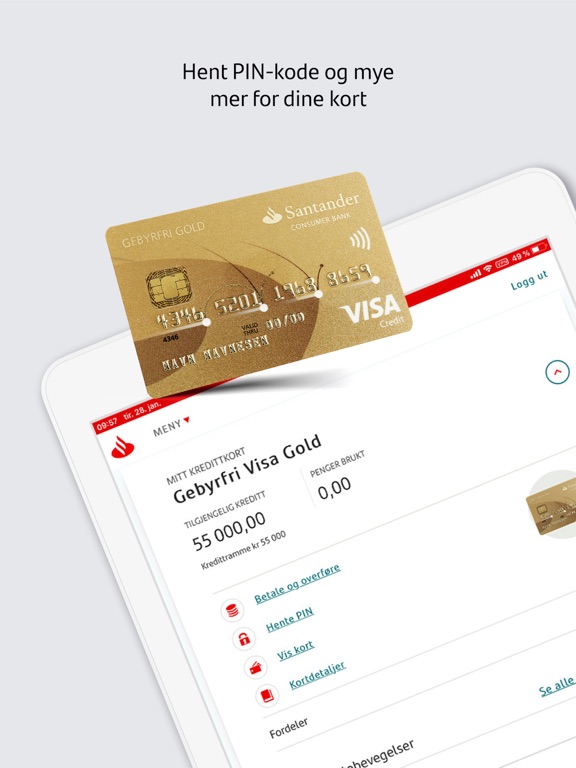 Santander Mobilbank iPad screenshot 4 - Finance app