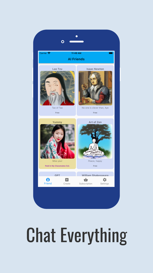 #7. AI Friend Chat:Character,Photo (iOS) 由: ZanChat (Guangzhou) Information Technology Co. Ltd.