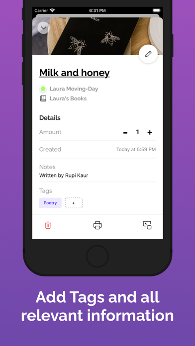 BoxOrganizer - Inventory Screenshot