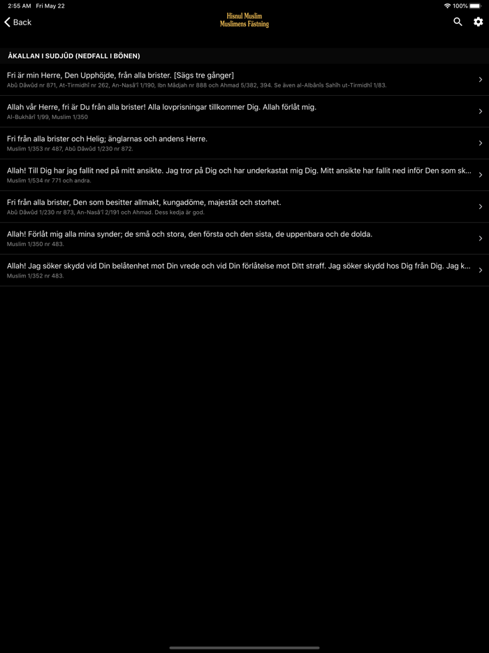 Hisnul Muslim Svenska