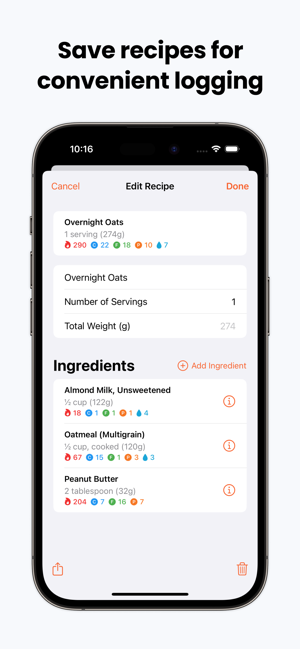 ‎Foodnoms Macro Protein Tracker Screenshot