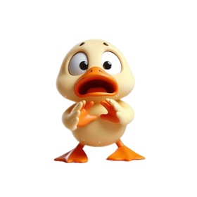 Scared Duckling Stickers