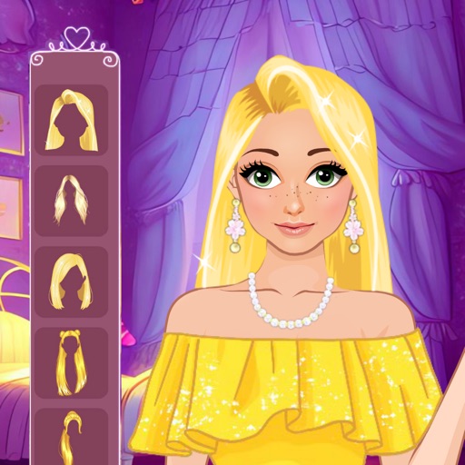 Golden Hair Princess Dress up icon