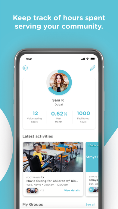 One Percent Volunteering screenshot