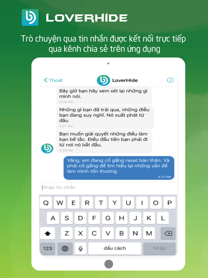 #3. LoverHide - Lắng nghe tâm sự (iOS) By: Nguyen Truong Luu