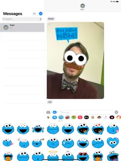 Cookie Monster Stickers iPad image 3