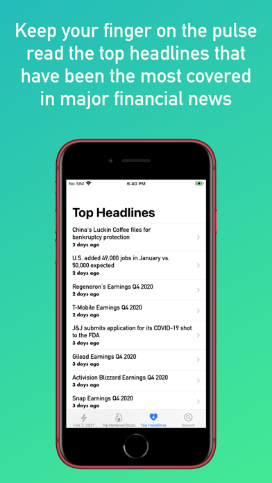Stocks News Screenshot