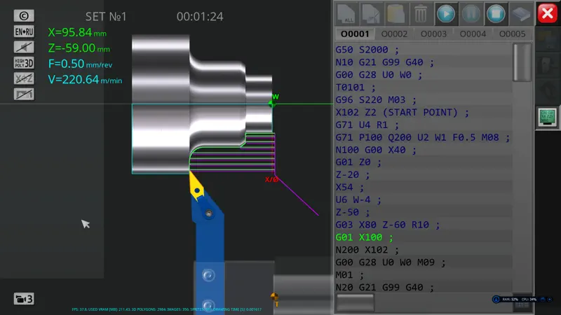 CNC Lathe Simulator screenshot 3 of 10