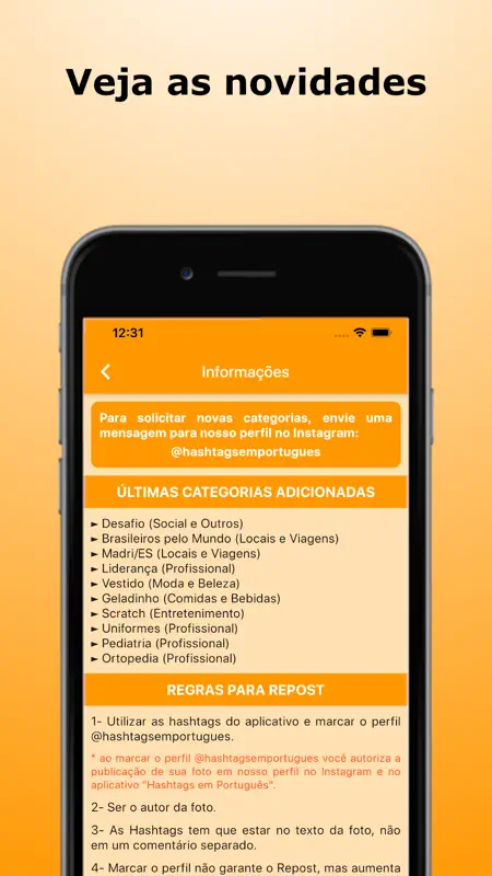 Hashtags em Português Pro screenshot 8 of 8