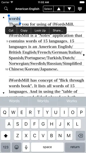 iWordsMill 15 Languages Search screenshot 2