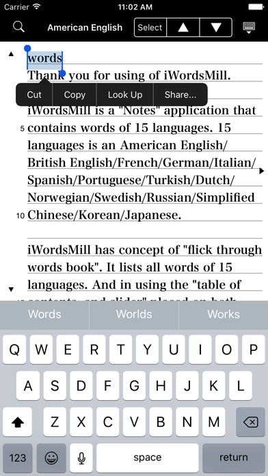iWordsMill 15 Languages Search Screenshot