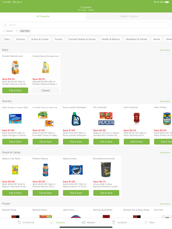Pic-N-Sav iPad screenshot 1 - Shopping app