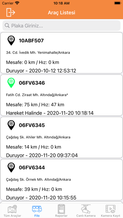 movita Kameralı Araç Takip Screenshot