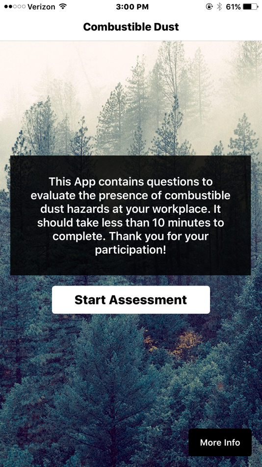 #1. Combustible Dust Assessment (iOS) 由: Timber Products Manufacturers Inc