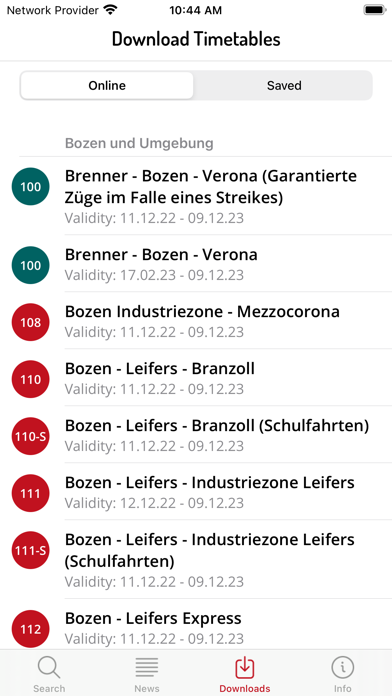 Timetable South Tyrol Screenshot