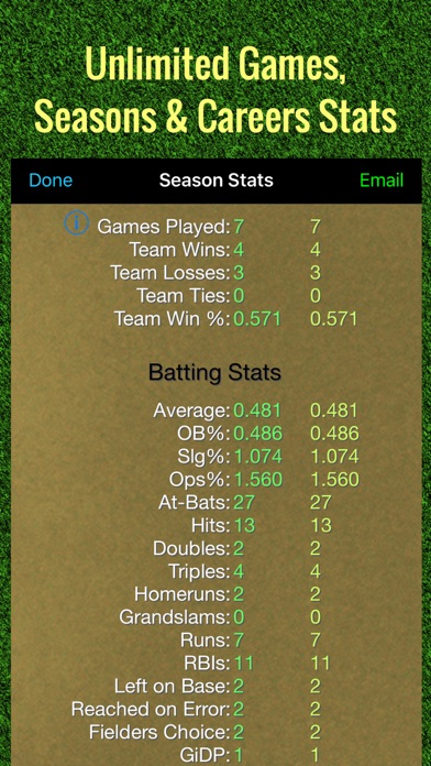 Softball Stats Tracker Pro Screenshot